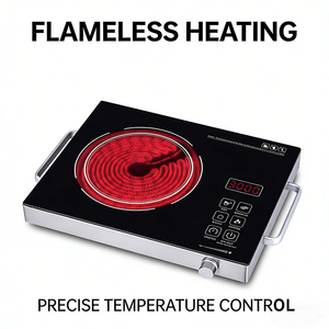 <span class=keywords><strong>Cuisinière</strong></span> infrarouge portable 2200W, <span class=keywords><strong>plaque</strong></span> chauffante électrique <span class=keywords><strong>de</strong></span> comptoir avec poignées, <span class=keywords><strong>plaque</strong></span> chauffante en céramique multifonction <span class=keywords><strong>pour</strong></span> tous les ustensiles <span class=keywords><strong>de</strong></span> cuisine - Product Image 4