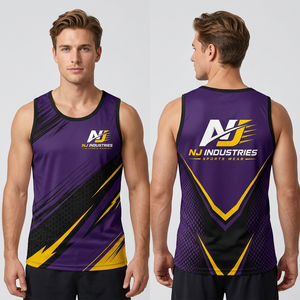 Sports Vest Men's Summer <b>Loose</b> Sleeveless Breathable Anti-UV Eco-Friendly Casual Fitness Sweat Running Basketball Quick <b>Tank</b> <b>Top</b> - Product Image 2
