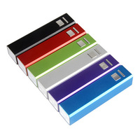 Échantillon gratuit Mini Powerbank 2600mAh Étanche Portable USB Chargeur Smart Device Batterie pour Cadeau Publicitaire