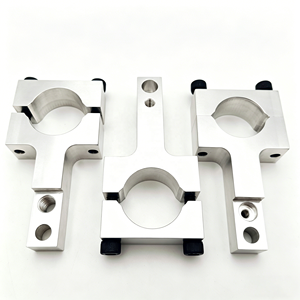 Custom CNC Machined Aluminum Clamp Bracket for <strong>Barber</strong> Chair Adjustment Rod Fixing and Mechanical Components - Product Image 1