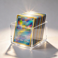 Boîte d'entraînement en acrylique poli épaissi personnalisée en usine, étui transparent en acrylique pour collection de cartes TCG