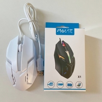 Mouse Gaming RGB Ergonomis Berkabel untuk PC, Gaya Mini 3D, Antarmuka USB, Lampu LED Backlit, Mouse Optik untuk Gamer Komputer, Harga Murah, Stok Tersedia
