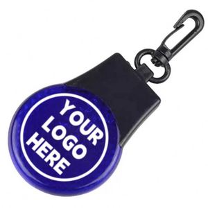Luz Intermitente Redonda de Plástico Resistente con Clip Trasero, Área de Impresión Personalizada, Paquete al por Mayor, 3 Modos de Luz: Sólido, Intermitente Lento/Rápido - Product Image 1