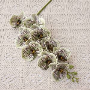 Buatan tangan 9-kepala buatan bunga Phalaenopsis 3D silikon dicetak Cotto rumah fotografi pernikahan dekorasi meriah - Product Image 3