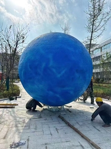 Échantillon gratuit Modèle géant de la lune gonflable publicitaire avec lumières LED Grandes lumières de ballon de lune gonflables bon marché - Product Image 6