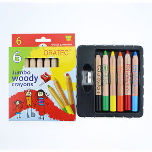Ensemble de crayons jumbo en bois, 6 couleurs, <span class=keywords><strong>crayon</strong></span> jumbo multicolore pour enfants, offre spéciale, - Product Image 1