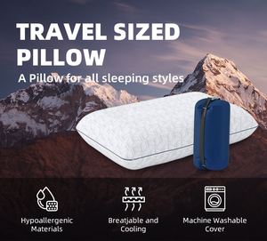 New Sleep Soft Waterproof Comfortable Camping <b>Pillow</b> <b>Memory</b> Foam - Product Image 2