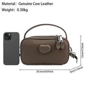 Bolsos cruzados de hombro AndoBag para mujer, bolso de teléfono de cuero vacuno genuino, informal y a la moda, mini bolso de mano pequeño 1508 - Product Image 2
