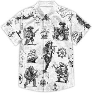 <strong>PIRATE</strong> KING Funny <strong>Pirate</strong> Hawaiian Poplin <strong>Shirt</strong> <strong>Men's</strong> Summer Beach Vacation Short Sleeve Casual Button Down <strong>Shirt</strong> - Product Image 2