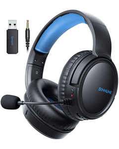 BINNUNE BW02 Dual Mode <b>Wireless</b> Gaming <b>Headset</b> with Detachable <b>Mic</b> for PS5/PS4/Xbox/PC - Product Image 3