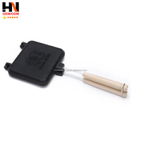 Plaque de cuisson pour sandwichs et toasts, moulée par pressage à chaud, pour camping en extérieur, compatible feu direct, avec clip de fixation pour bord de pot