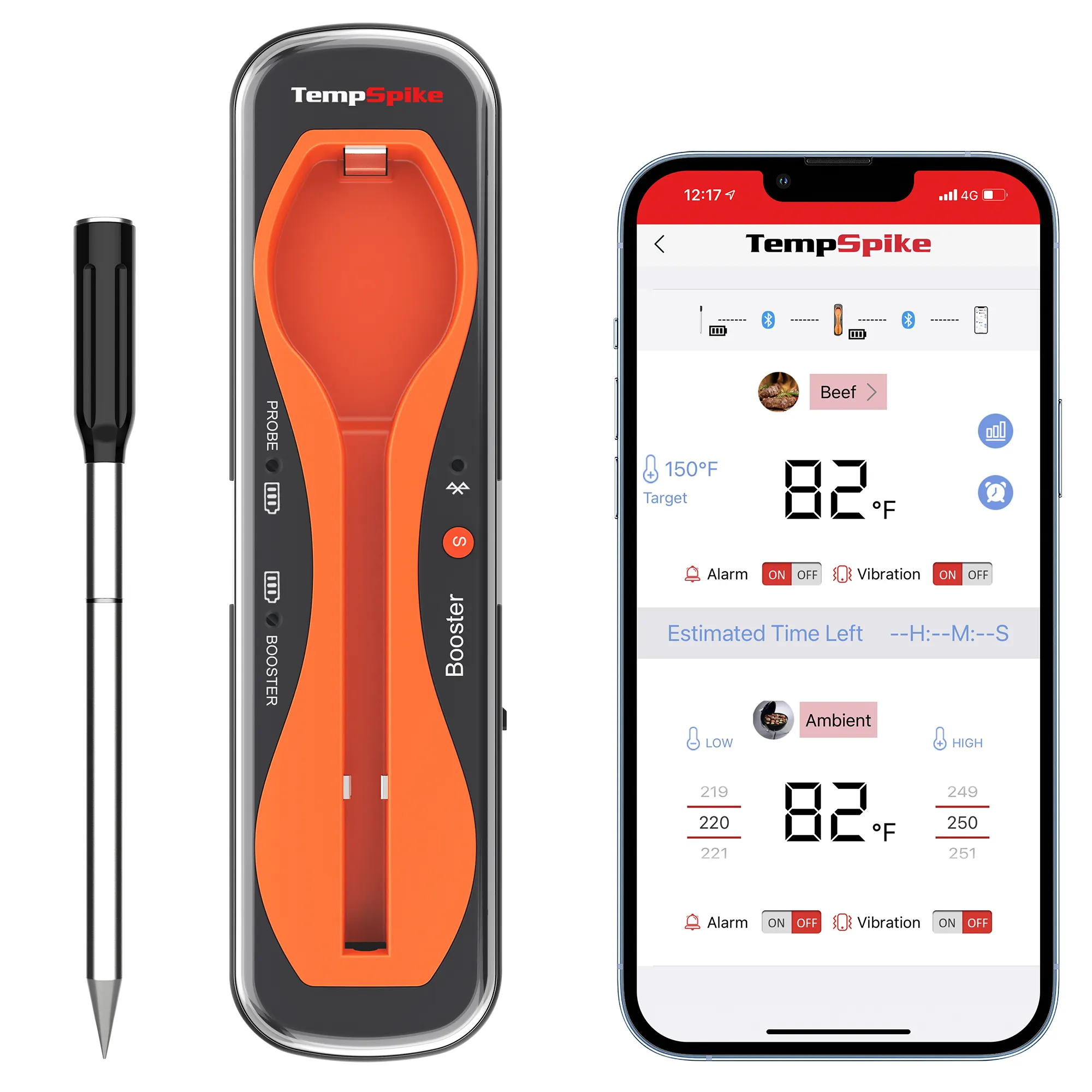 ThermoPro TempSpike 500FT Truly Wireless Meat Thermometer  BT Meat Thermometer for Grilling and Smoking