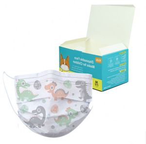 Precio de fábrica 3 Ply desechable de moda de impresión de dibujos animados de cara máscara caja de embalaje - Product Image 5