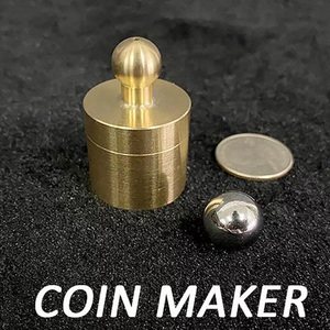 Fabricant de pièces de monnaie (en laiton) - Tours de magie - Boule d'acier qui se transforme en pièces de monnaie - Magia - Illusions de close-up - Accessoires - Mentalisme - <span class=keywords><strong>Magica</strong></span> - Product Image 2