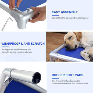 Marco de cama de aluminio elevado para perros a prueba de masticación de lujo personalizado S M L XL cama de cuna para perros con refrigeración elevada - Product Image 5