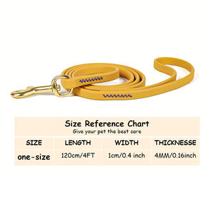 Guinzaglio per Cani di Lusso in PVC Morbido da 150cm con Nastri, Impermeabile per Passeggiate all'Aperto, Personalizzabile - Product Image 2