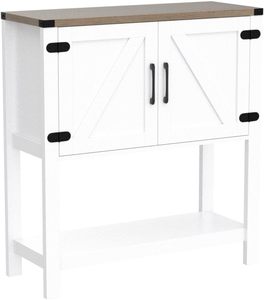 Mobile dispensa moderno alto in legno su misura per cucina, con credenza e stazione vino e caffè, mobile multiuso per la casa - Product Image 5