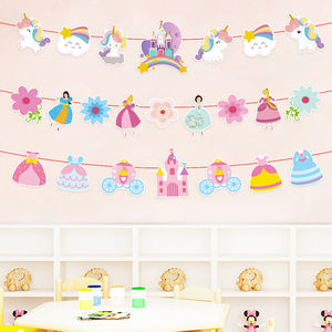 Unicornio Castillo Dinosaurio Princesa Boda Decoración Día DE LOS NIÑOS Fiesta de cumpleaños Papel Banner <span class=keywords><strong>Candy</strong></span> <span class=keywords><strong>Bar</strong></span> Baby Shower - Product Image 2