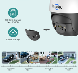 Caméra Dôme POE 12MP à Compression H.265, Double Éclairage, Objectif Fixe Optionnel, Audio Bidirectionnel, IP67, Réseau Extérieur 4K, En Vente YHD912 - Product Image 5