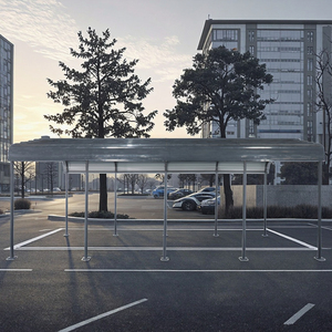 Campeur à toit en métal régulier avec bois traité thermiquement Application extérieure Cadre en acier inoxydable en alliage d'aluminium Carports pour camping-car pour jardin - Product Image 4