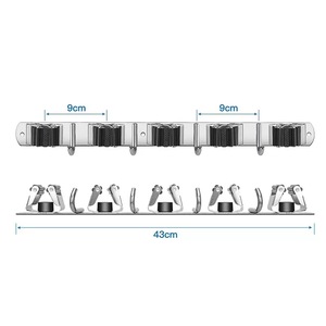 Supporto per scopa <span class=keywords><strong>da</strong></span> parete per scopa per motivi pesanti ganci per scopa autoadesiva porta scopa - Product Image 2