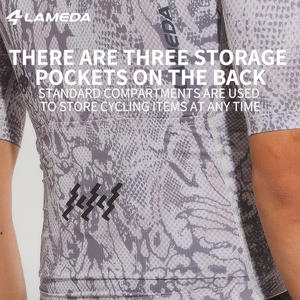 Jersey Sepeda LAMEDA Custom Pria Kerah Rendah Aero Bernapas untuk Tim Profesional - Product Image 5