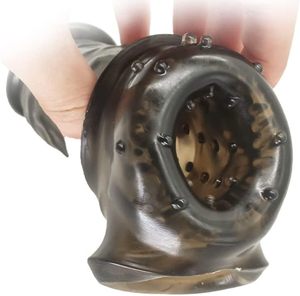 Pénile Élargi Hommes Loup Dent Sexuel Frigidité Spécial Femmes Pellet Préservatif JJ Gode Vibrateur <span class=keywords><strong>Sex</strong></span> Toys Godes Pour Couple Lesbienne