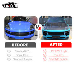 2018-2023 9Y0.1 Diffuseur et échappement arrière de pare-chocs avant mise à niveau vers 2024 9Y0.2 <span class=keywords><strong>Turbo</strong></span> <span class=keywords><strong>GT</strong></span> Style Kit de carrosserie pour <span class=keywords><strong>Porsche</strong></span> <span class=keywords><strong>Cayenne</strong></span> Bodykit - Product Image 2