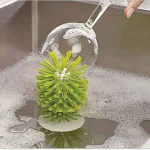Creative Multi-Functional Kitchen Cleaning Tools Sink Suction Cup <b>Brush</b> Soft Bristles for Cleaning Drink Mugs <b>Bottles</b> Glasses - Product Image 5