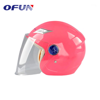 Casque de moto pour enfants, sécurité rose, demi-visage, vente en gros