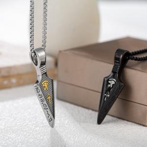 <span class=keywords><strong>2022</strong></span> nueva personalidad <span class=keywords><strong>de</strong></span> moda espiritual amuleto irregular negro colgante Cruz joyería para hombre y niños - Product Image 4