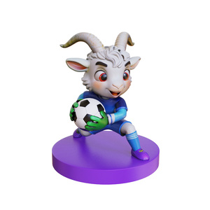 تمثال حارس مرمى مصنوع يدويًا من الراتنج على شكل ماعز، قابل للتخصيص بالجملة، تحفة فنية راقية للسوق الأوروبية - Product Image 2