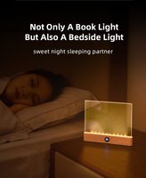 Lampe de lecture portable sans fil rechargeable à LED transparente pour livre, panneau lumineux pleine page, lampe plate pour lire au lit