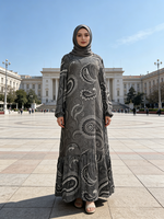 Robe Abaya musulmane pour femmes Megobey, tissu brocart Yunjin sophistiqué, longueur cheville, robe islamique en polyester, écologique, ODM