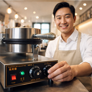 Machine à gaufres électriques commerciales, en acier inoxydable, antiadhésive, pour des gaufres croustillantes, idéale pour les snack-bars et les pâtisseries - Product Image 2