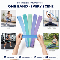 Bandes de Résistance en Latex Naturel pour Tractions, Bandes d'Exercice Robustes en Boucle, Kit d'Entraînement de Force pour la Maison, la Salle de Sport et le Yoga