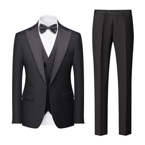 Completo Elegante da <span class=keywords><strong>Uomo</strong></span> in Lana di Alta Qualità, Vestito Formale <span class=keywords><strong>Slim</strong></span> <span class=keywords><strong>Fit</strong></span> <span class=keywords><strong>Blu</strong></span> Traspirante Antistatico con Zip per Adulti - Product Image 1