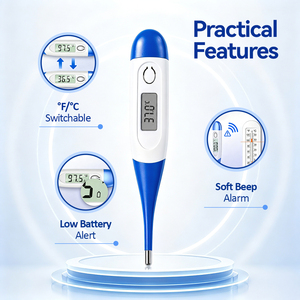 Thermomètre numérique flexible et abordable pour usage domestique, thermomètre médical électronique, vente en gros d'usine - Product Image 1