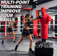 Mannequin de boxe humanoïde en silicone 175 cm, sac de frappe autoportant avec base à eau de 330 kg pour la maison, la salle de sport et les arts martiaux