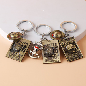 Prix d'usine – Porte-clés en alliage de zinc 5 cm – Pendentif en alliage Chopper <span class=keywords><strong>Zoro</strong></span> Luffy's <span class=keywords><strong>Wanted</strong></span> Order – Petit cadeau créatif - Product Image 1