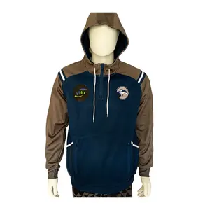 300gsm chất liệu lông cừu bên trong ấm lên tùy chỉnh của nam HOODIE ZIP Túi