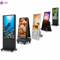 Écran publicitaire LCD OEM ODM 43 pouces mobile 2000 nits sur roues, placement flexible pour événements extérieurs, affichage média DOOH