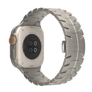 สายนาฬิกาไทเทเนียมแข็งสำหรับ <span class=keywords><strong>Apple</strong></span> iWatch ultra 9 8 <span class=keywords><strong>7</strong></span> 6 5 SE 22มม. 49มม. ขนาดวัสดุทองสีชมพูทันสมัย - Product Image 1