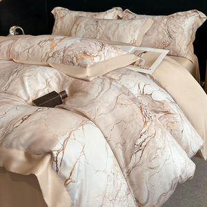 Set di Biancheria da Letto di Design con Stampa Digitale di Summer Anne, Lusso Semplice e Fresco - Product Image 5