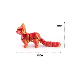 Figuras <span class=keywords><strong>Felinas</strong></span> Articuladas Impresas en 3D con PLA, Feeron DPT-01, Figuras Flexibles con Articulaciones, 8*15CM, Decoración para el Hogar - Product Image 2