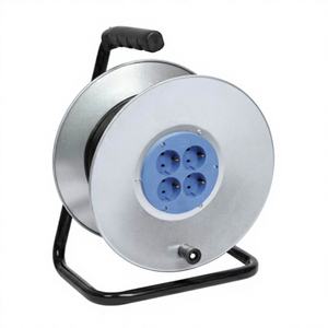 Enrouleur de câble <span class=keywords><strong>électrique</strong></span> portatif CE 30m <span class=keywords><strong>50m</strong></span> pour usage industriel avec protection enfant, 4 prises EU 250V 16A - Product Image 4