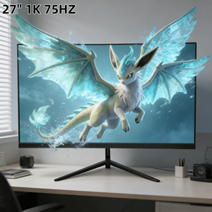 Moniteur 27 pouces <span class=keywords><strong>pas</strong></span> <span class=keywords><strong>cher</strong></span> 1920x1080 IPS 75Hz avec écran à faible lumière bleue pour poste de travail, PC de bureau <span class=keywords><strong>et</strong></span> <span class=keywords><strong>ordinateur</strong></span> <span class=keywords><strong>portable</strong></span> - Product Image 1
