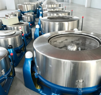 Déshydrateur industriel électrique SS75 avec système de freinage, faible bruit, fonctionnement stable, sécheuse industrielle pour textiles en acier inoxydable 304