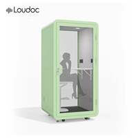 Cabine téléphonique insonorisée modulaire, poste de travail portable et acoustique, éclairage LED pour hôtel, hall d'exposition, salon professionnel