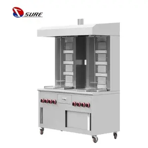 Shawarma Grill Kip Kebab Maker Desktop Commerciële Automatische Doner Kebab Snijmachine